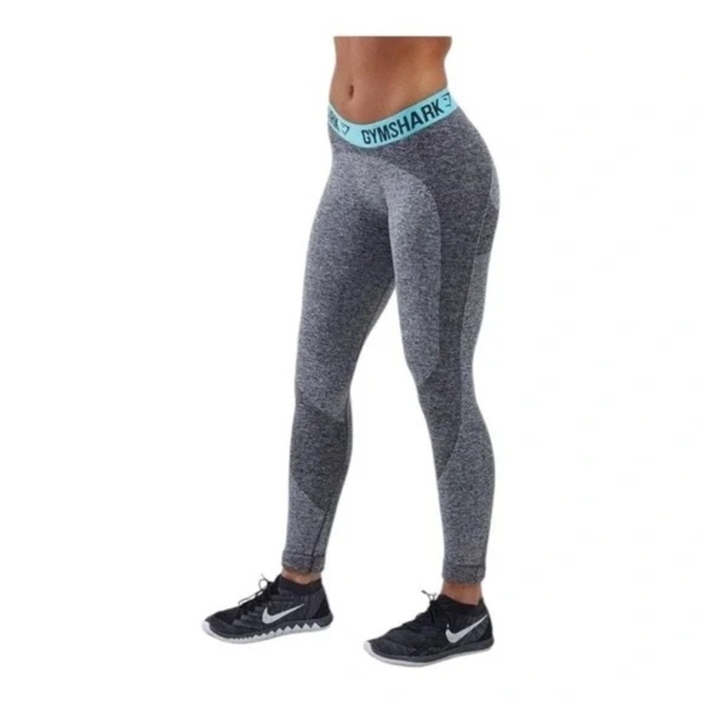 Gymshark Women's Mint Green and Gray Leggings